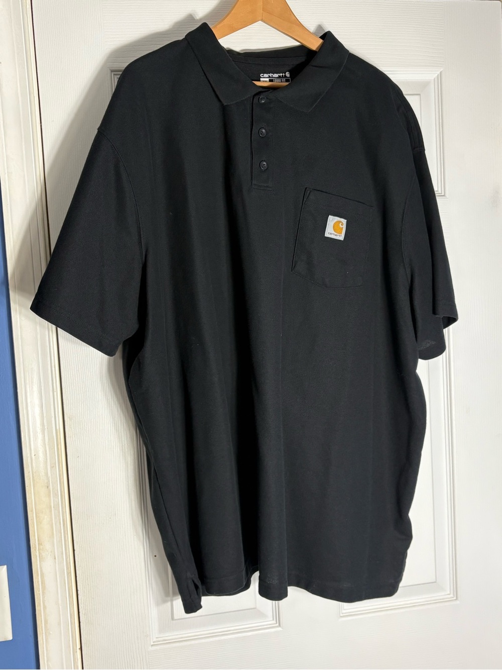 Carhartt Black Men's Loose Fit Polo size 4XL